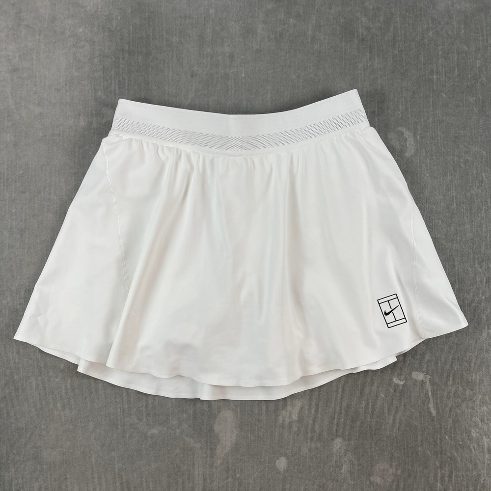 Nike Womens Medium White Tennis Skort NikeCourt Dri-FIT Built-in Shorts